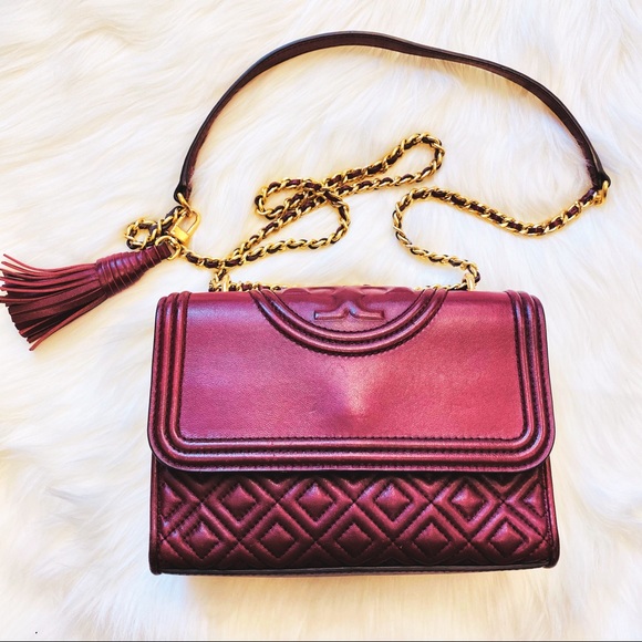 Tory Burch Fleming Garnet Convertible Shoulder Bag - Picture 8 of 16